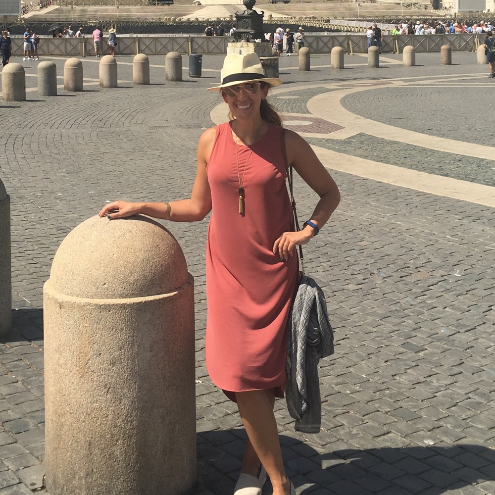 Lush Rust red Midi Dress